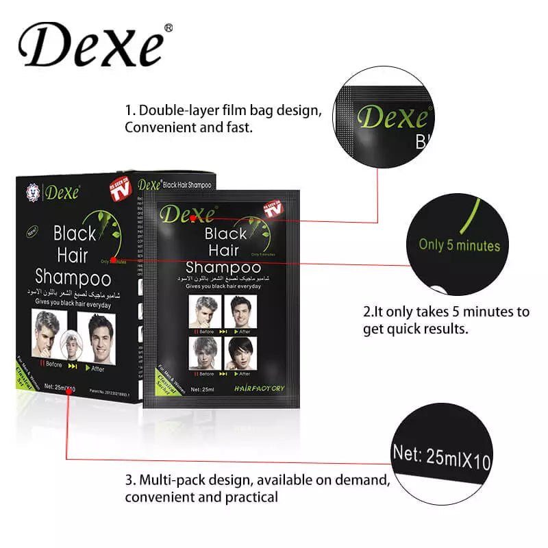 Black Color Shampoo - Pack Of 3